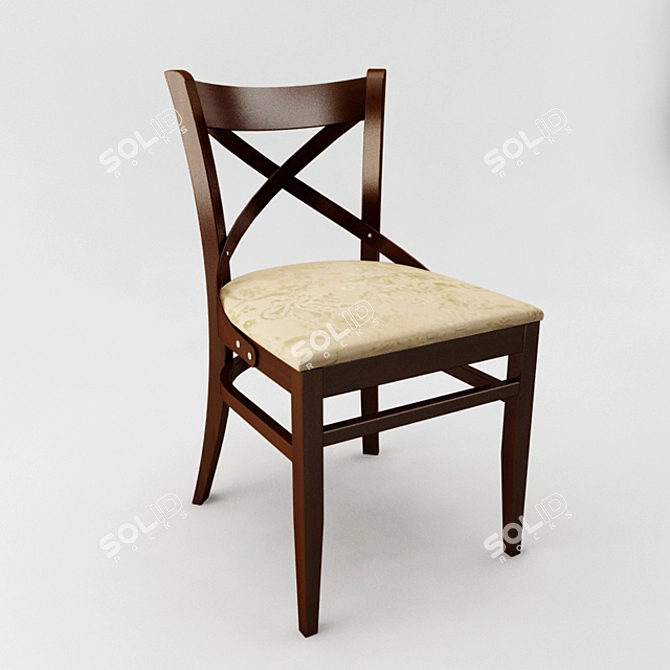 Classic Solo Chair, Made in Russia 3D model image 1