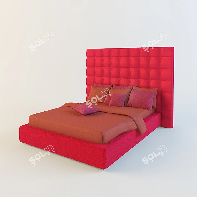 Title: Wing Italian Bed: Sleek and Stylish 3D model image 1