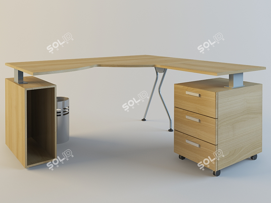 Absolute Office Table: Modern Design 3D model image 1