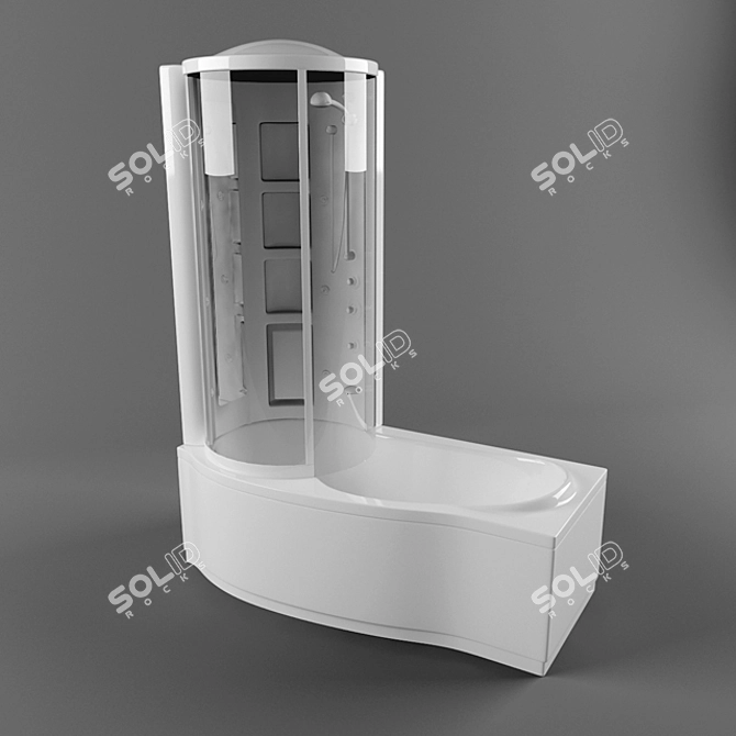 Teuco 284: Bath & Shower Combo 3D model image 1