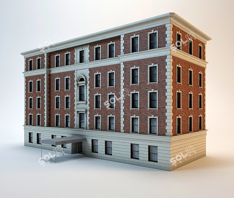 Architectural Masterpiece: Iconic City Building 3D model image 1