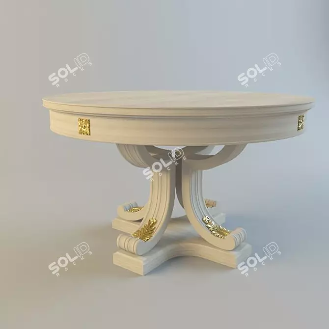 Sleek Round Table 3D model image 1