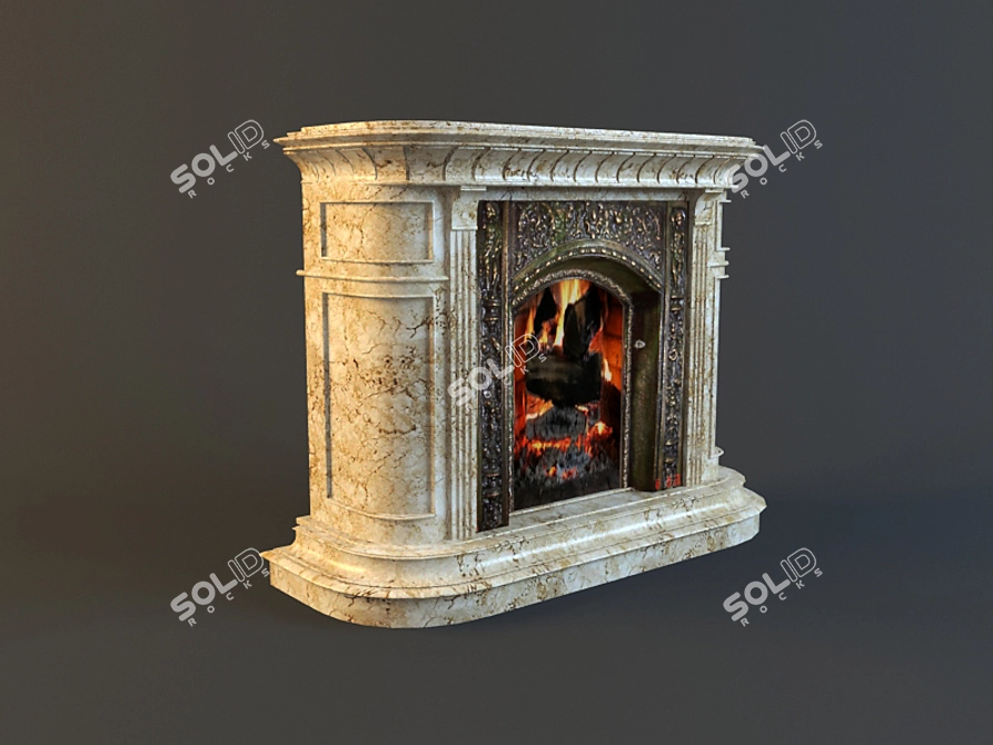 Classic Fireplace 3D model image 1