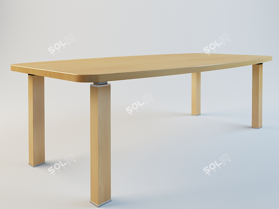 Modern Office Conference Table 3D model image 1