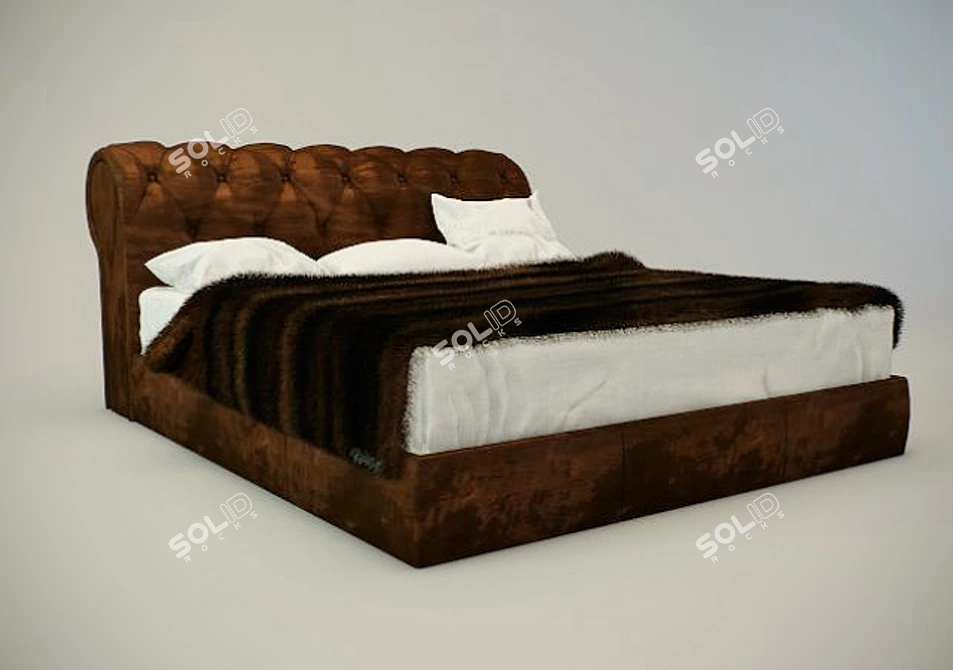 Pillowless Bed 3D model image 1