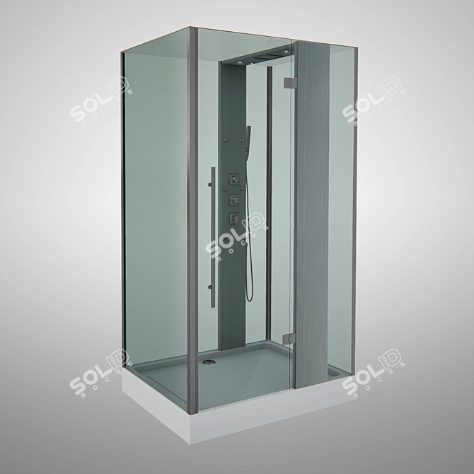 Luxury Shower Cabin 3D model image 1