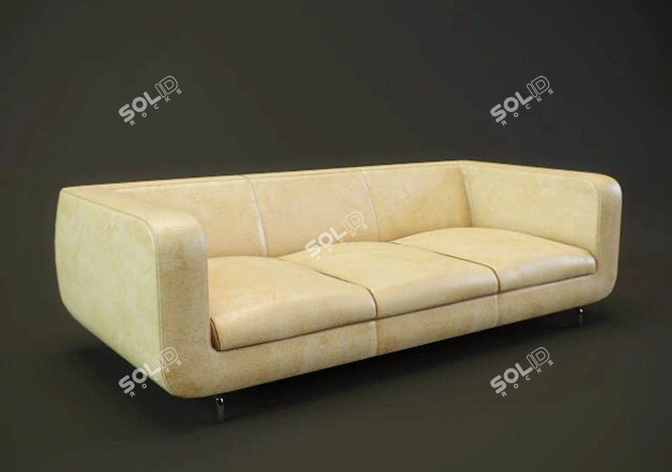 Dubuffet Inspired Minotti Sofa 3D model image 1