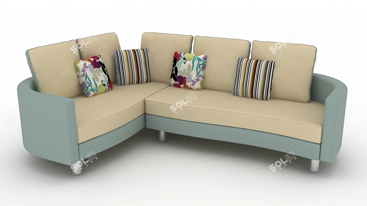 Nicole Sofa: Sleek & Stylish 3D model image 1