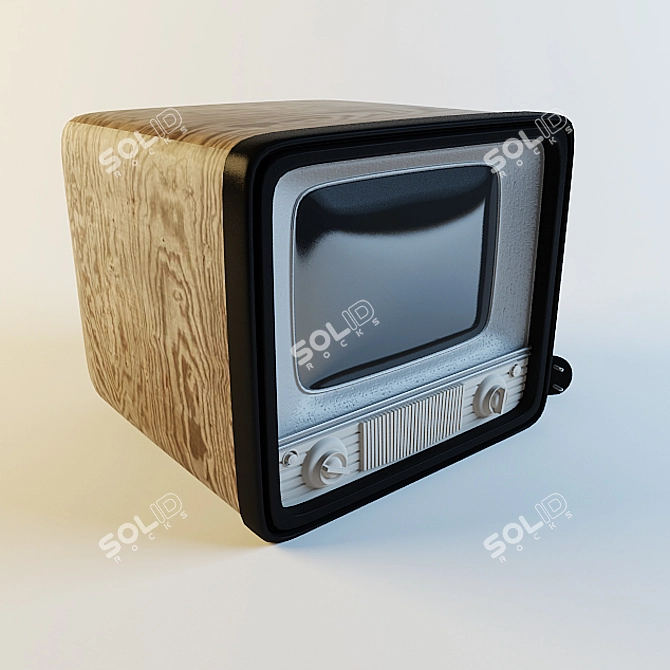 Retro Start-3 Soviet TV 3D model image 1