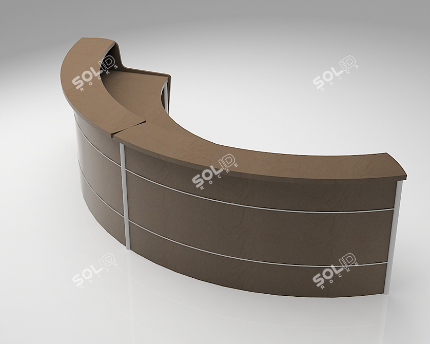 Modern Office Reception Desk 3D model image 1