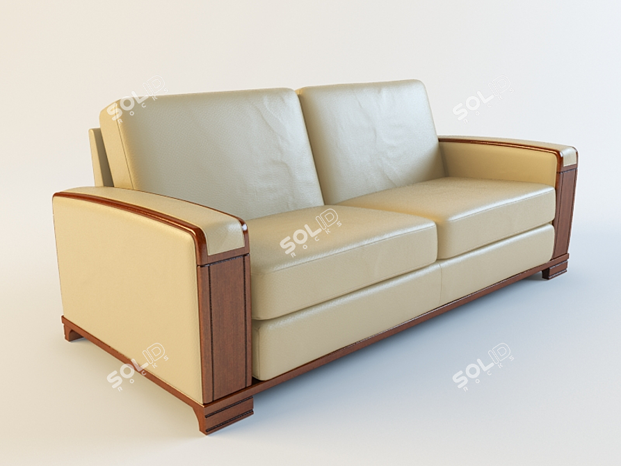 Stylish Zenone Sofa by Ellesalotti 3D model image 1