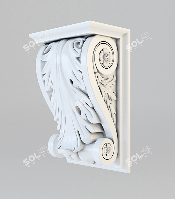 High-Polygon Bracket 3D model image 1