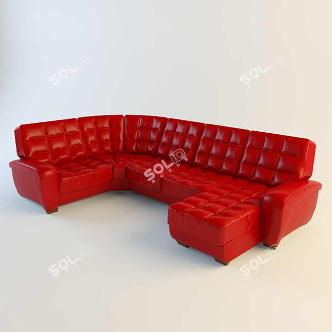 Modern Corner Sofa 3D model image 1