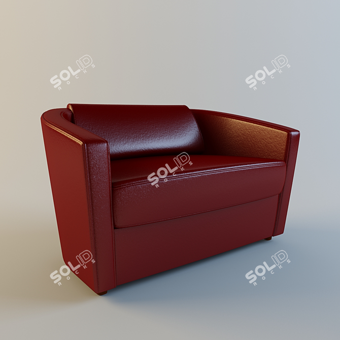 Sleek Office Suite Sofa 3D model image 1