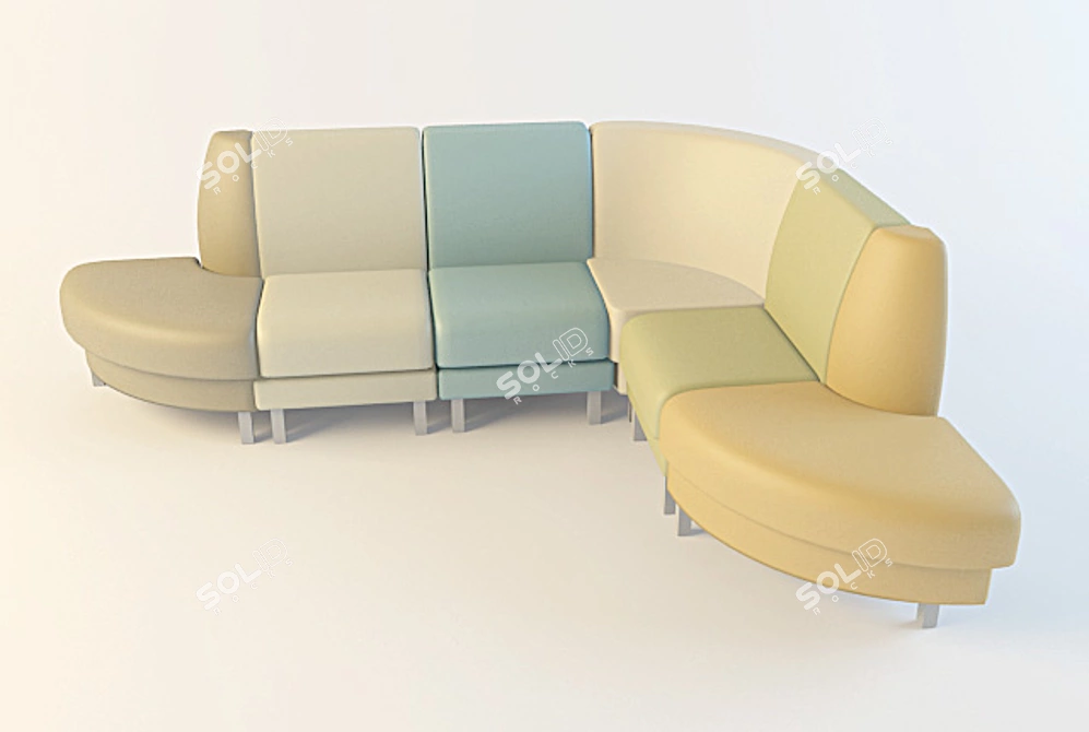 Sberbank Office Sofa 3D model image 1