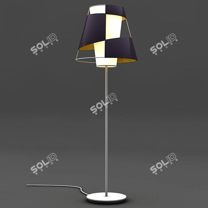 Elegant Crinolina Chandelier 3D model image 1