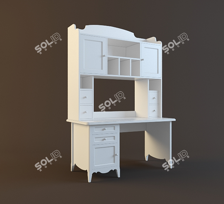 Smart Study Desk 3D model image 1