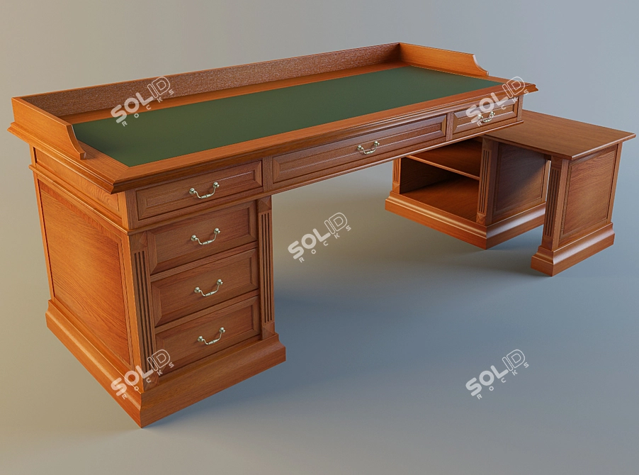 Modern Corner Table Adapted for Modern Technology 3D model image 1