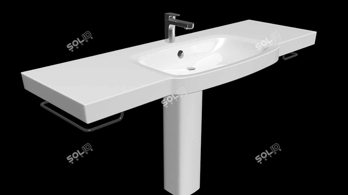 Durable Duravit Washbasin 3D model image 1