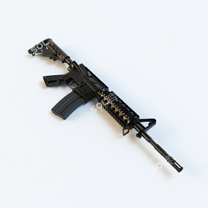 Highly detailed M4 Assault Rifle 3D model image 1