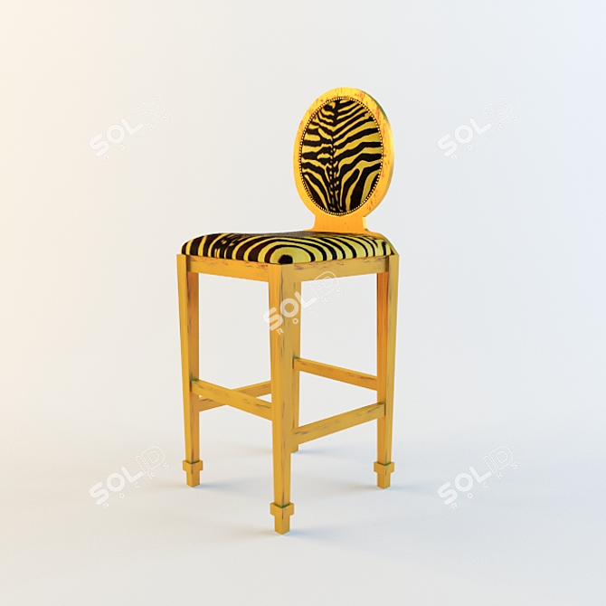 Elegant Bar Stool for Trendy Spaces 3D model image 1