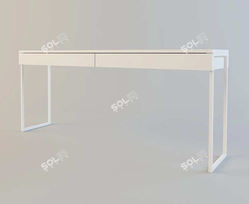 Sleek White Desk: Besto Bourse 3D model image 1