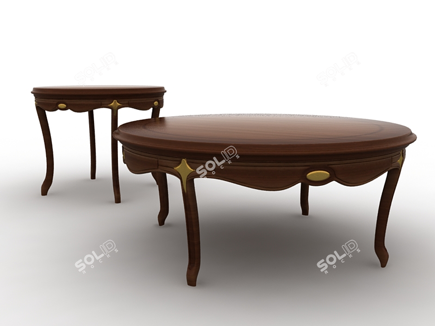 Elegant Angelo Cappellini Tables 3D model image 1