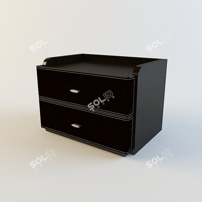 Elegant Bedside Table 3D model image 1