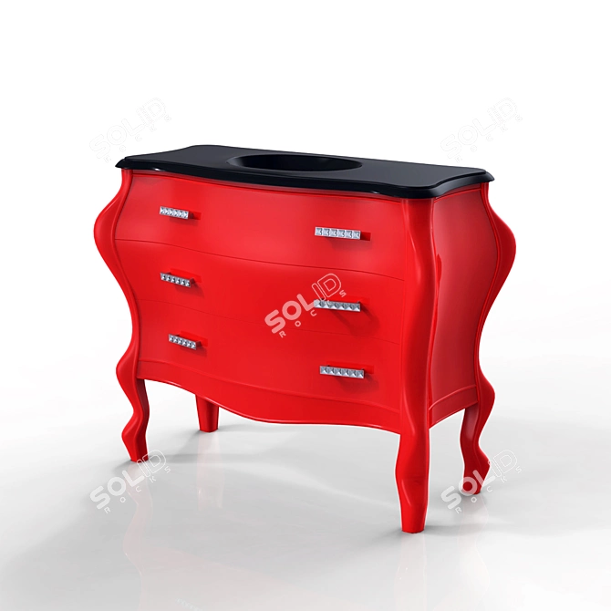 Minimalist Washroom Vanity 3D model image 1