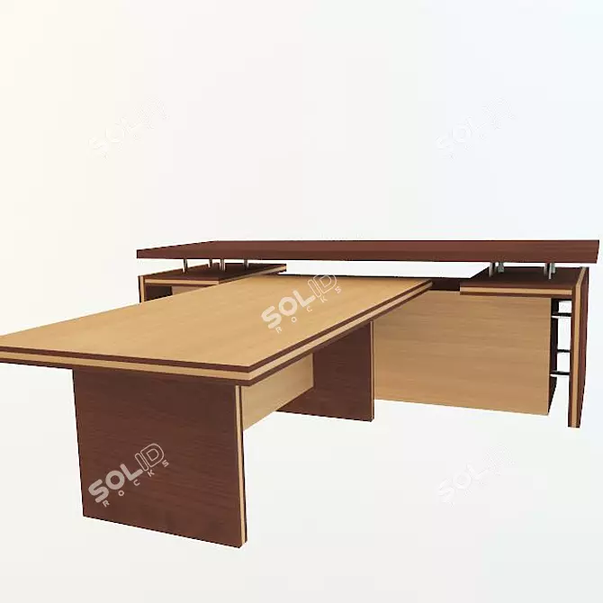 Executive's Choice: Classic Director's Desk 3D model image 1