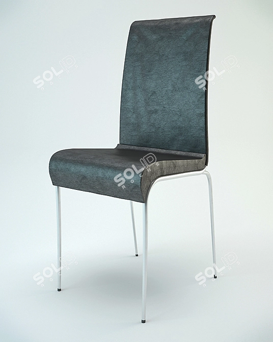 Grazia Metal Chair: Sleek and Stylish 3D model image 1