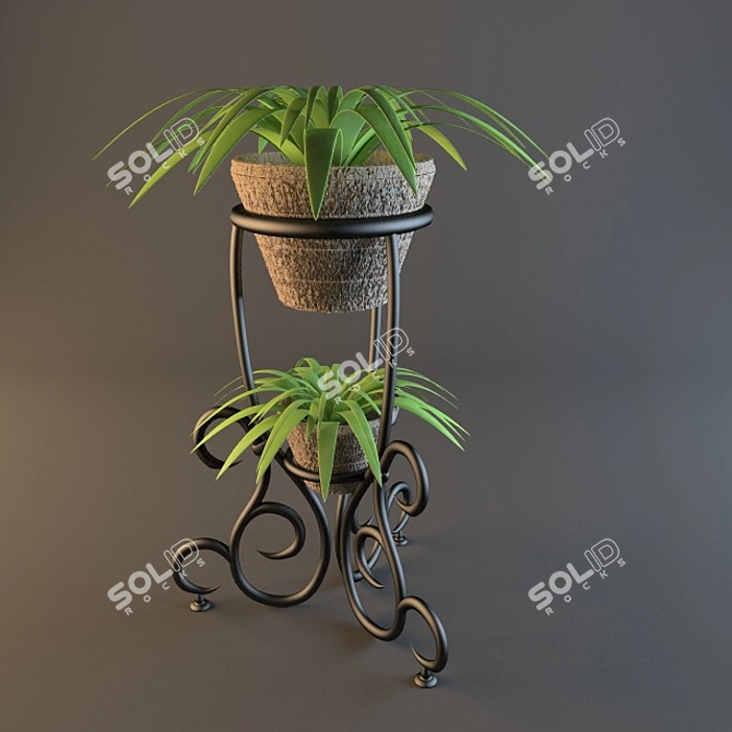 Elevate Your Blooms: Flower Stand 3D model image 1