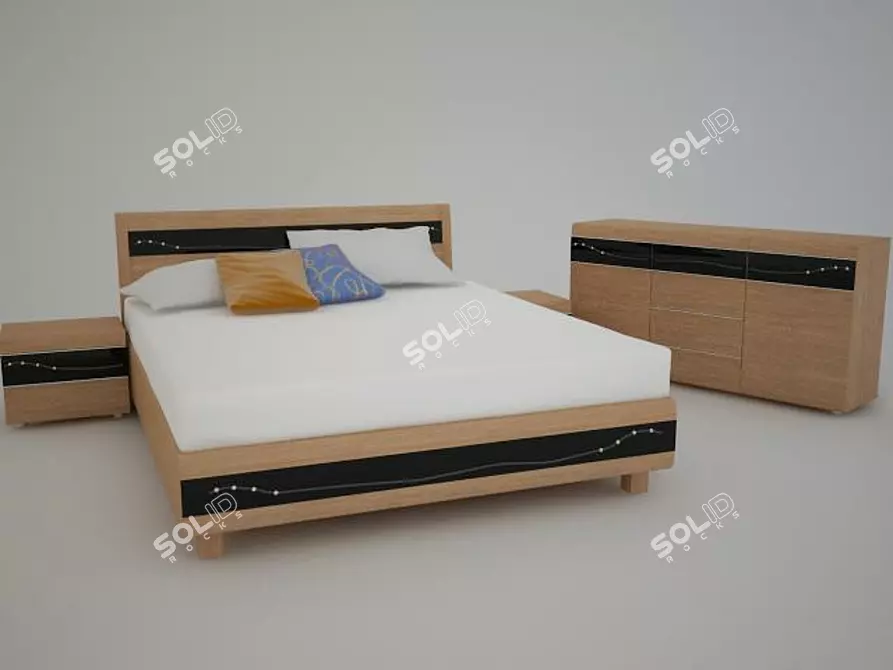 Dyatkov Diamand Bedroom Set 3D model image 1