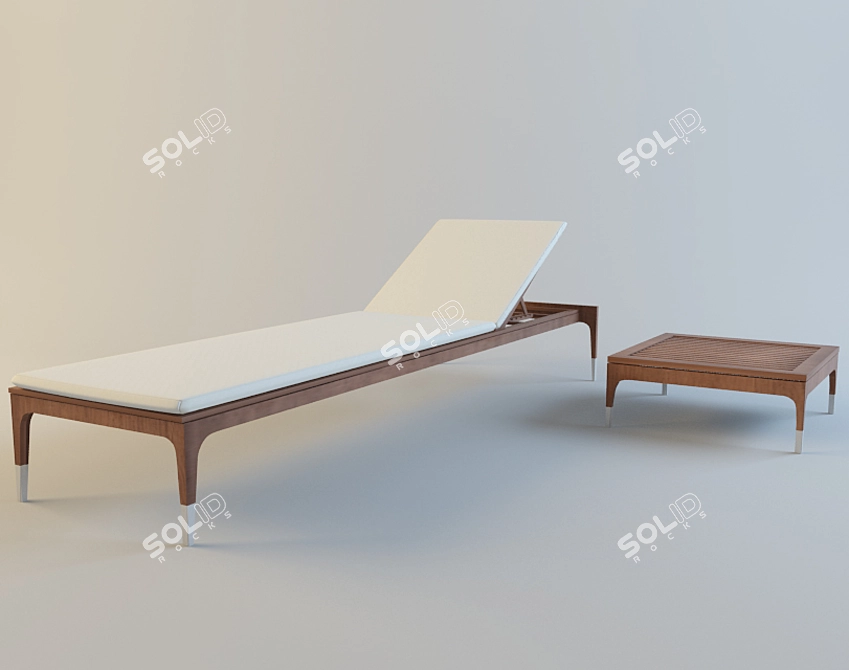 Costa Rey T Chaise Lounge 3D model image 1