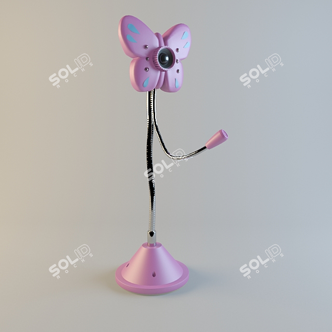 Pink Butterfly Webcam 3D model image 1