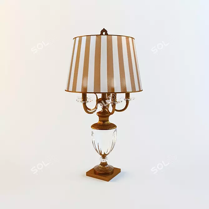 Golden Glow Table Lamp 3D model image 1