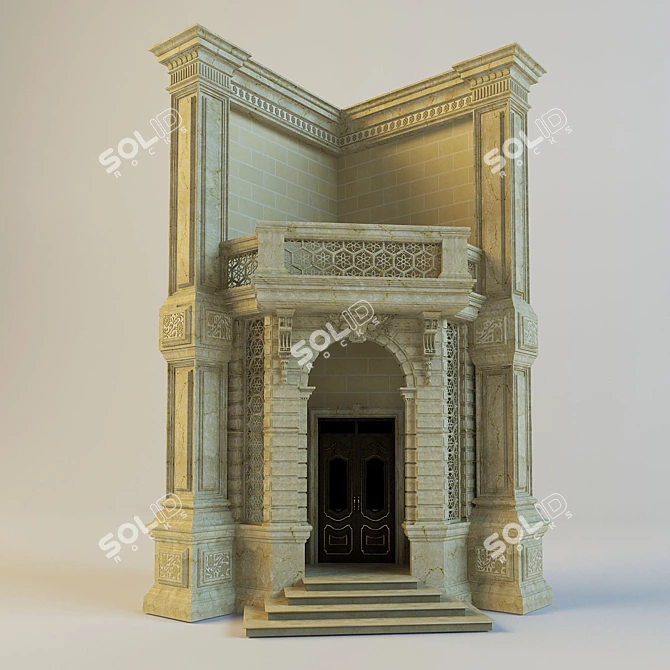 Elegant 3D Classic Entrance 3D model image 1