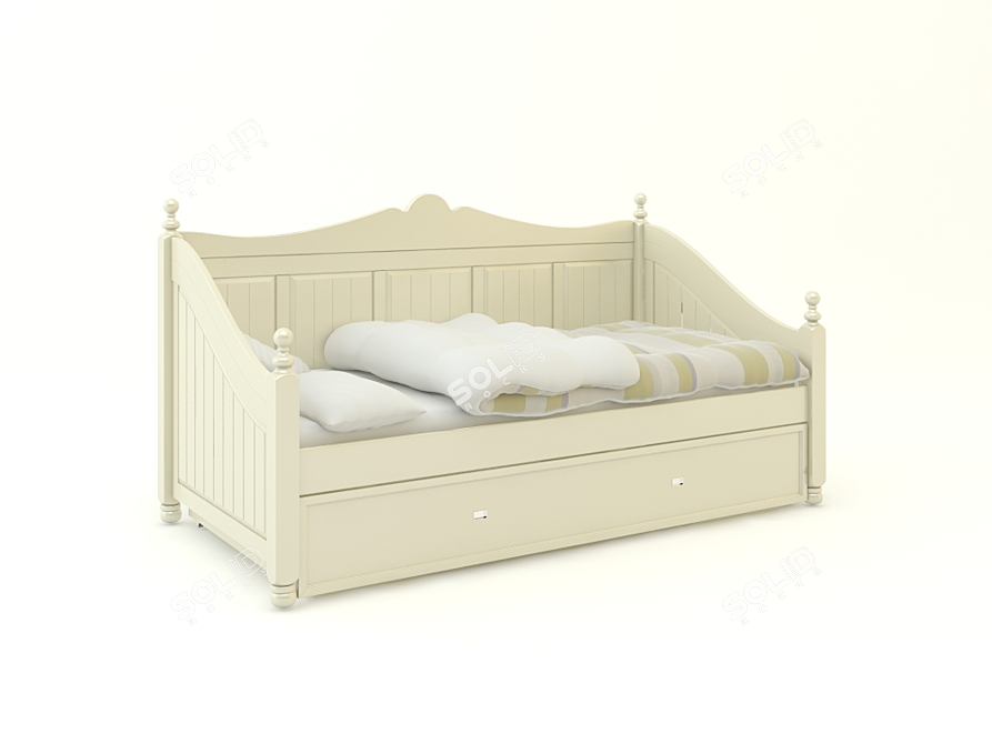 CozyNest Baby Bed 3D model image 1