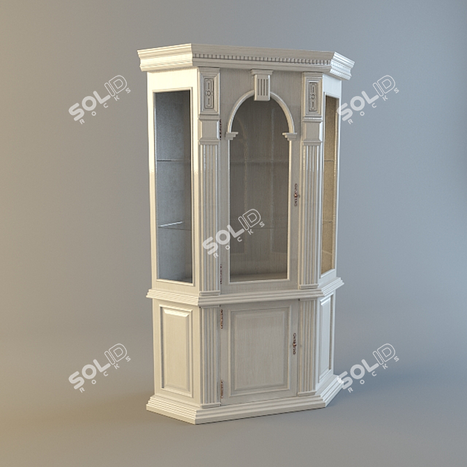 Elegant Verona Corner Wardrobe 3D model image 1