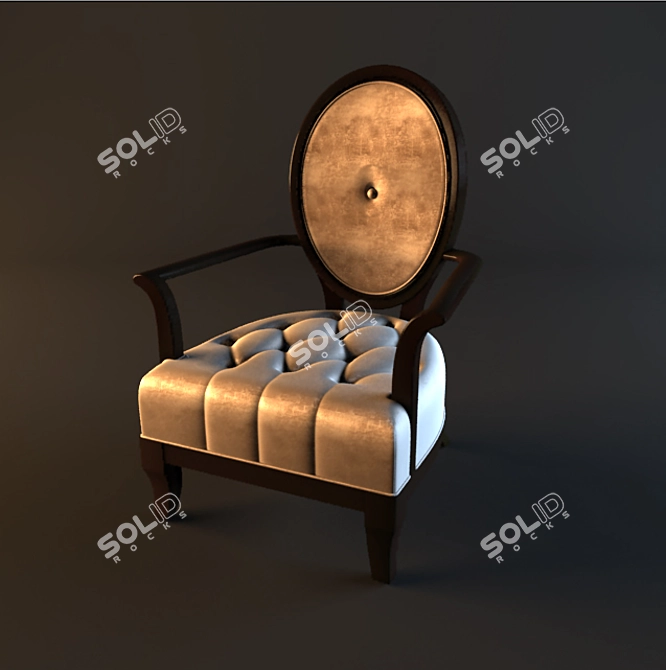 Cozy Lounge Chair 3D model image 1