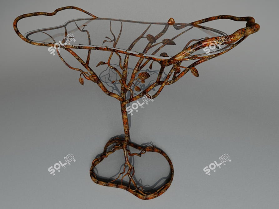 Forged Tree Table 3D model image 1