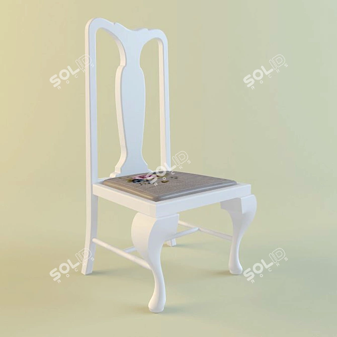 Vintage Turkish Chair from the 50's 3D model image 1