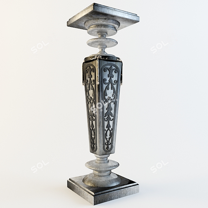 Decorative Pedestal Column 3D model image 1