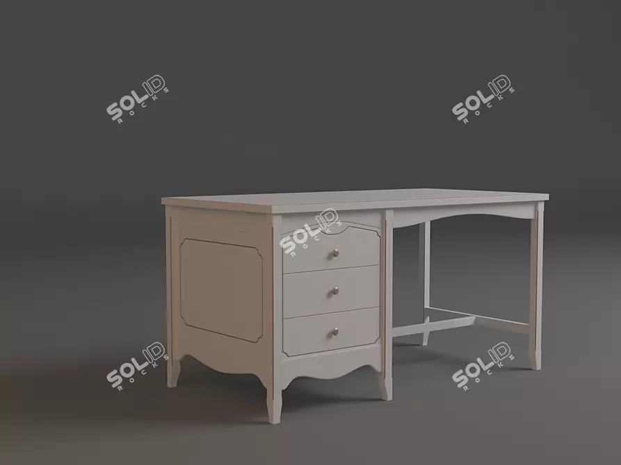 "Rose Petal Kids' Table 3D model image 1