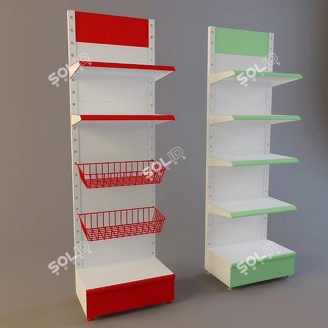  Convenient Store Shelves 3D model image 1