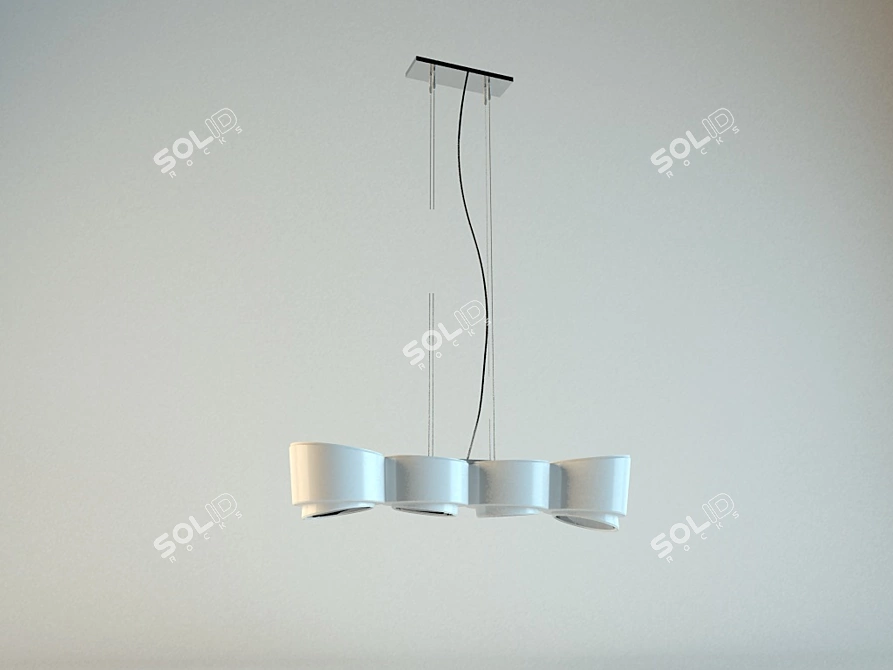 Modern LED Chandelier Lighting Fixture 3D model image 1
