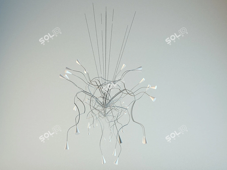 Modern ESEO Chandelier 3D model image 1