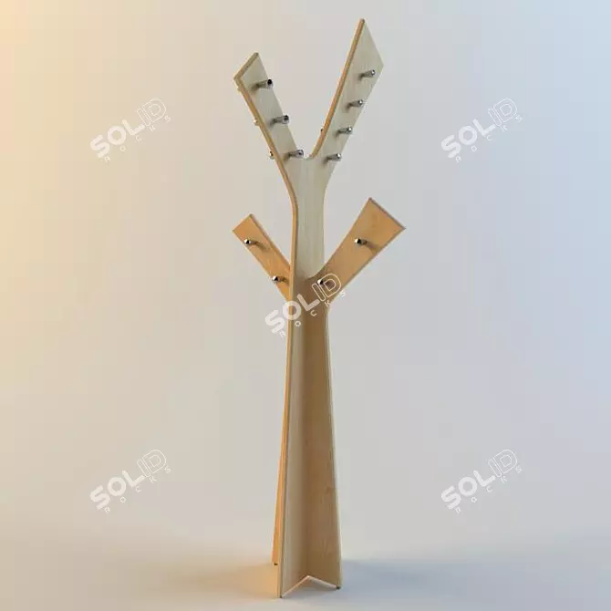 Minimalist Hanger Stand 3D model image 1