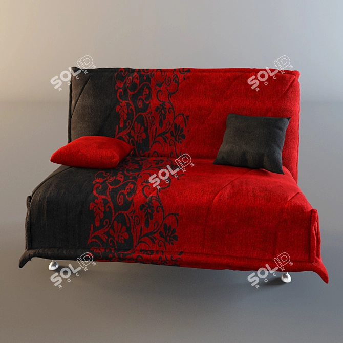 Elegant Geisha Sofa 3D model image 1