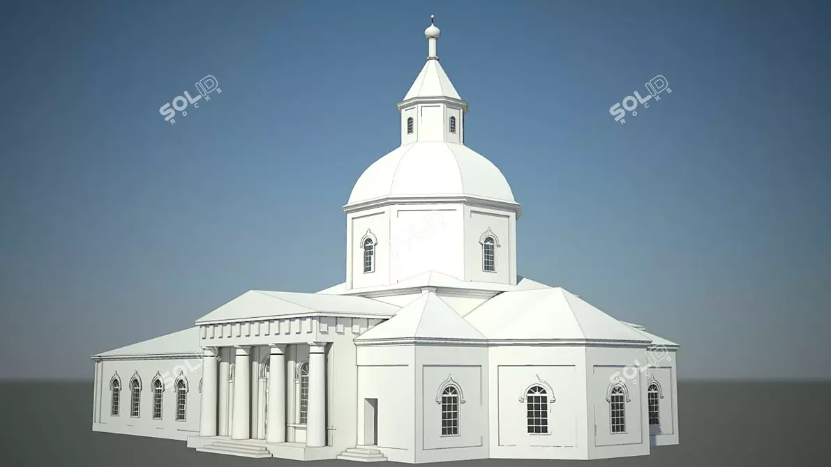 Revamped Uspenskaya Church 3D model image 1